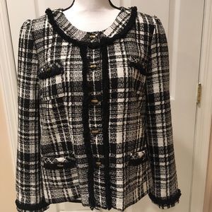 CLEARANCE EUC black and white blazer